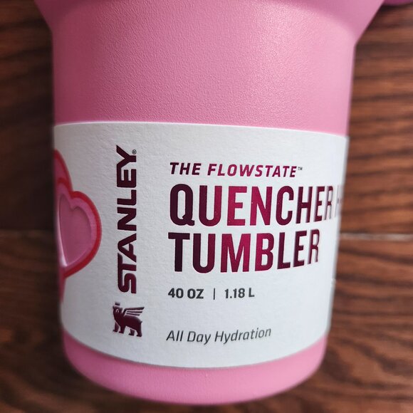 LIMITED Edition Stanley Cup Valentines Day 2025 40oz H2.0 Flowstate Tumbler Pink - Picture 4 of 9
